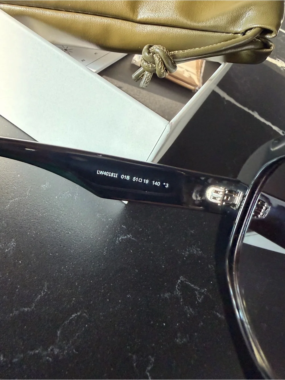 Loewe Black Oversized Sunglasses with Gradient Purple Lenses